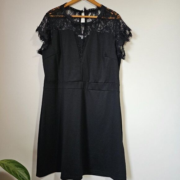NWT MAURICES BLACK LACED SHORT DRESS SIZE 0 / 14 - Picture 1 of 16
